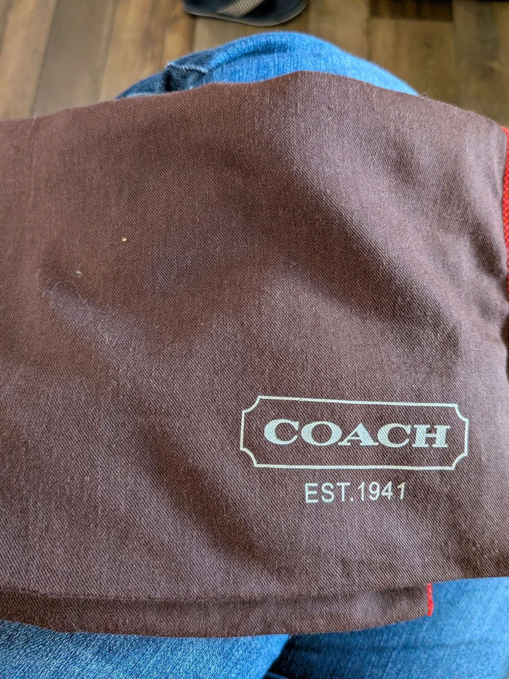 COACH Brown Dust Bag with Logo